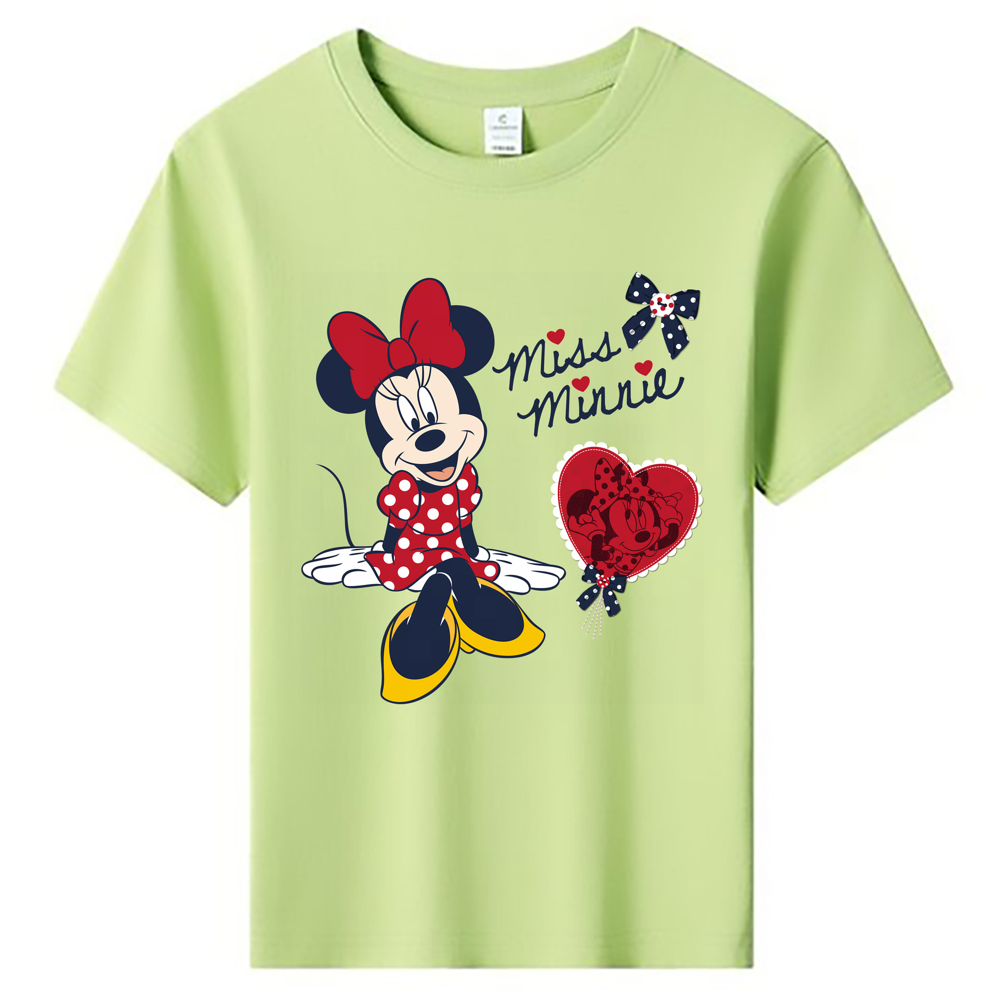 （画像用） ミッキーマウス Mickey Mouse 綿100％キッズTシャツ（フロントプリント）